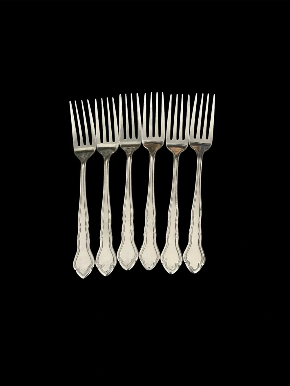 Reed & Barton Carriage Rebacraft Stainless Flatware Vintage 6 Dinner Forks
